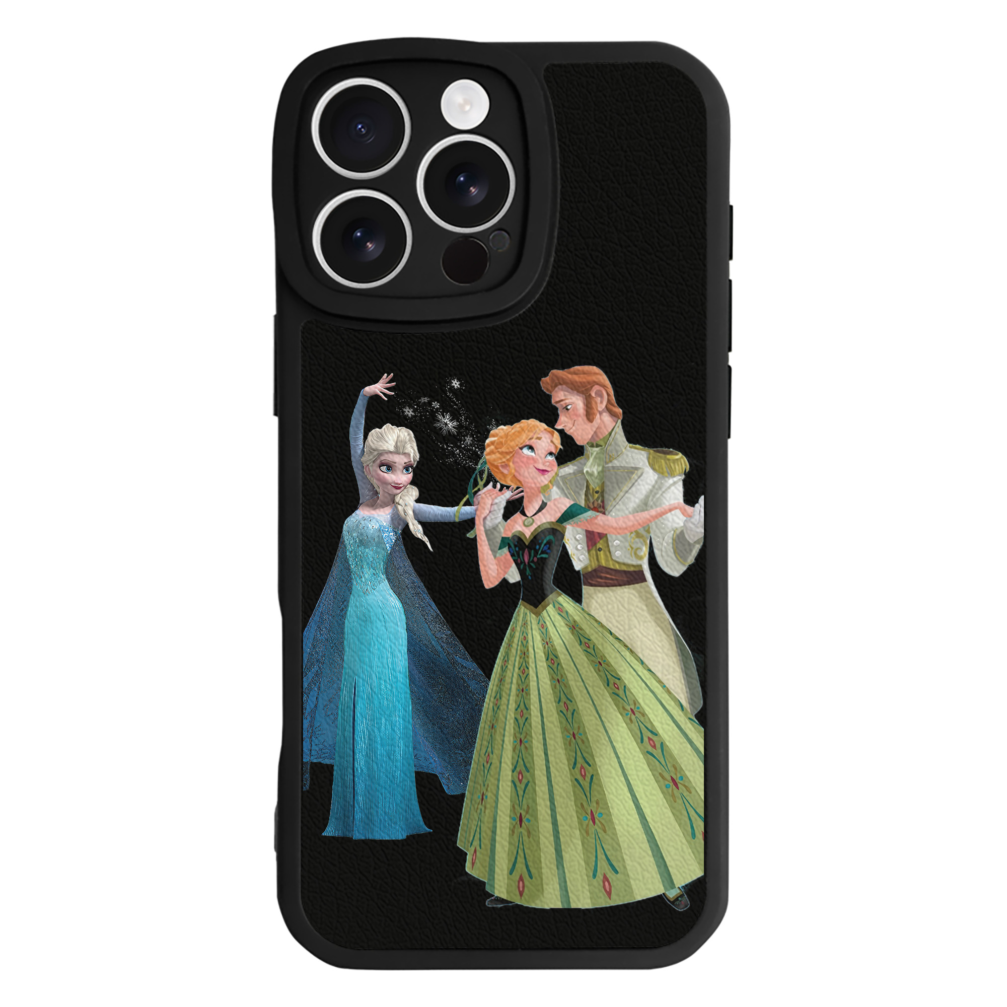 （画像用） アナと雪の女王 アンナ エルサ Frozen Anna Elsa 【iPhone 16シリーズ対応】シリコンスマホケース（レザー調） 材質：シリコン